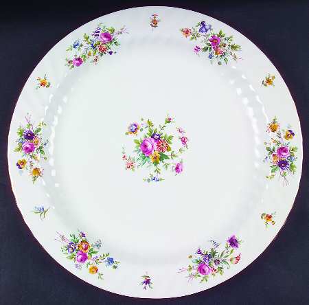 Marlow (Newer, Wreath Backstamp) 13" Chop Plate (Round Platter) by Minton
