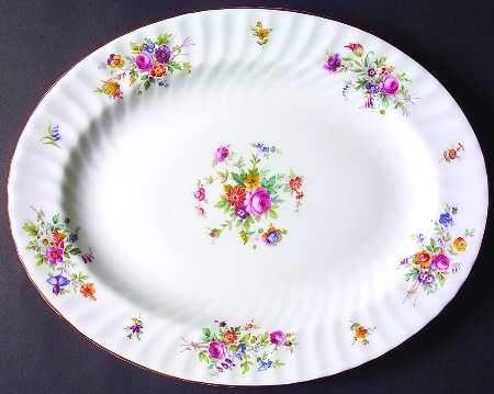 Marlow (Newer, Wreath Backstamp) 13" Oval Serving Platter