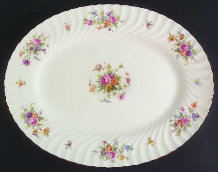 Marlow (Newer, Wreath Backstamp) 15" Oval Serving Platter