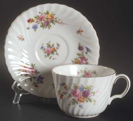 Marlow (Newer, Wreath Backstamp) Oversized Cup & Saucer Set
