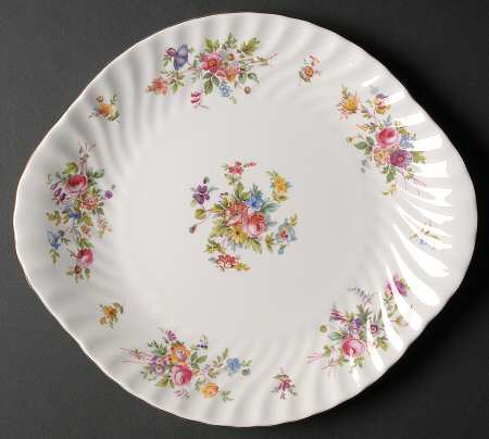 Marlow (Newer, Wreath Backstamp) Handled Cake Plate