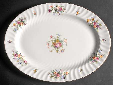 Marlow (Newer, Wreath Backstamp) 16" Oval Serving Platter