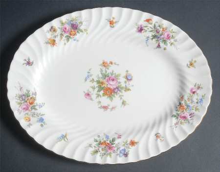 Marlow (Newer, Wreath Backstamp) 12" Oval Serving Platter