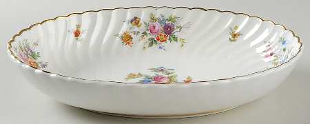 Marlow (Newer, Wreath Backstamp) 10" Oval Vegetable Bowl
