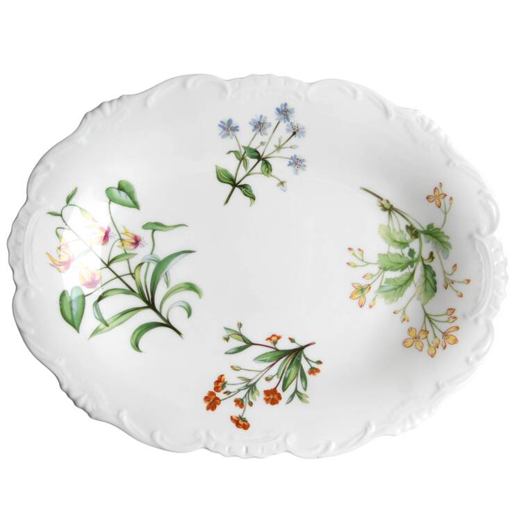 Meadow Scalloped 11" Oval Serving Platter