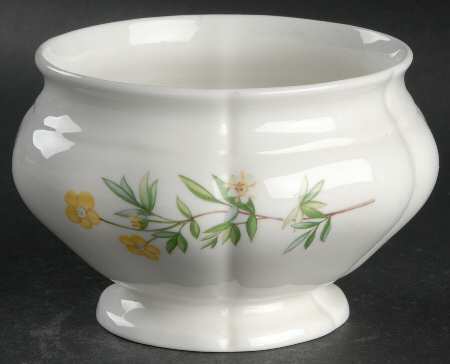 Meadow Scalloped Open Sugar Bowl