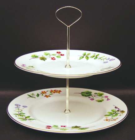 Meadow Smooth 2 Tiered Serving Tray (Dinner & Salad Plate)