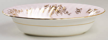 Minuet Pink 10" Oval Vegetable Bowl