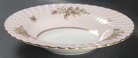 Minuet Pink Large Rim Soup Bowl