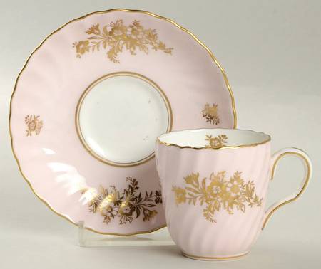 Minuet Pink Flat Demitasse Cup & Saucer Set