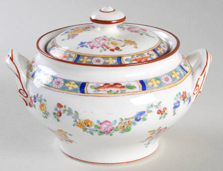 Minton Rose (Older, Smooth) Sugar Bowl & Lid