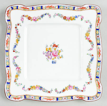 Minton Rose (Older, Smooth) 9" Square Cake Plate