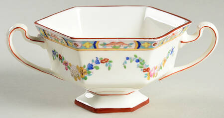 Minton Rose (Older, Smooth) Sugar Bowl No Lid