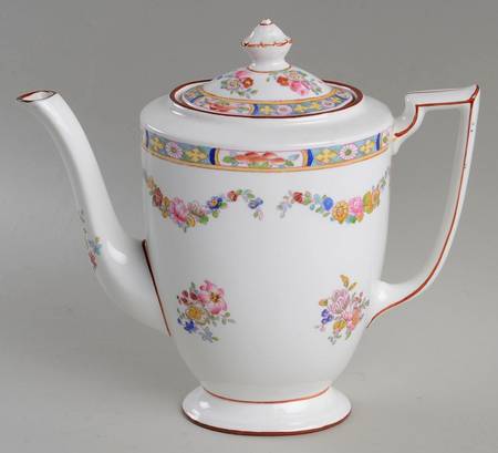 Minton Rose (Older, Smooth) Small Coffee Pot & Lid