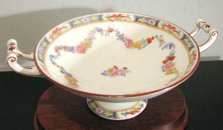 Minton Rose (Older, Smooth) Round Compote (Height X Width)
