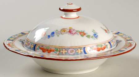 Minton Rose (Older, Smooth) Mini Round Covered Butter