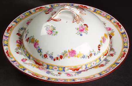 Minton Rose (Older, Smooth) Round Covered Butter