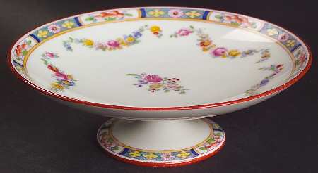 Minton Rose (Older, Smooth) Round Compote (Height X Width)