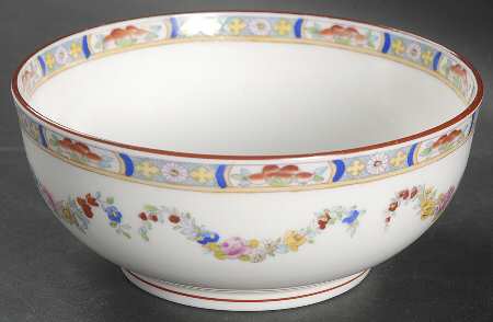 Minton Rose (Older, Smooth) Cranberry Bowl