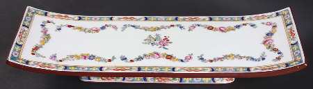 Minton Rose (Older, Smooth) Footed Rectangular Display Stand
