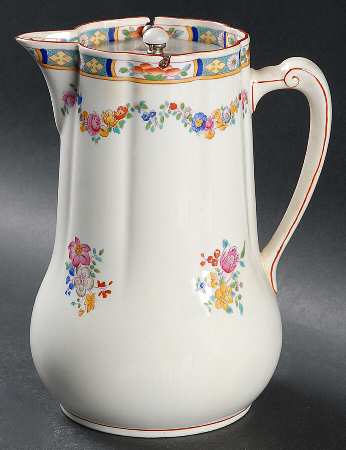 Minton Rose (Older, Smooth) 24 Oz Pitcher W/Metal Lid