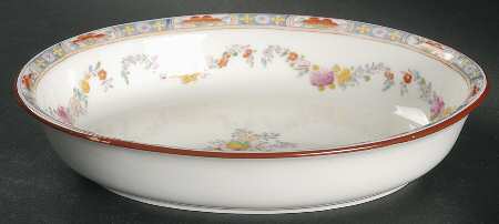Minton Rose (Older, Smooth) 7" Oval Vegetable Bowl