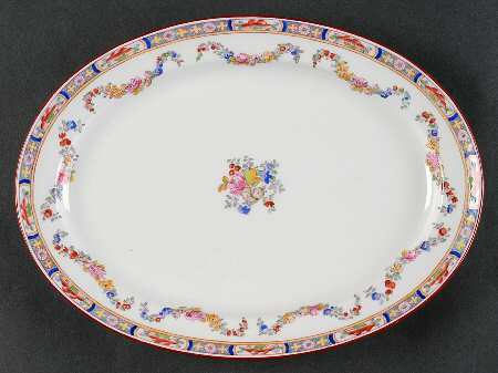 Minton Rose (Older, Smooth) 11" Oval Serving Platter