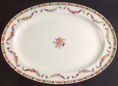 Minton Rose (Older, Smooth) 17" Oval Serving Platter
