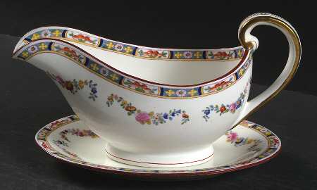 Minton Rose (Older, Smooth) Gravy Boat & Underplate/Relish