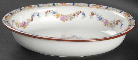 Minton Rose (Older, Smooth) 7" Oval Vegetable Bowl