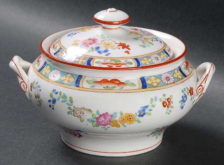 Minton Rose (Older, Smooth) Sugar Bowl & Lid