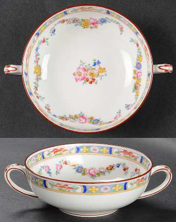 Minton Rose (Older, Smooth) Flat Cream Soup Bowl