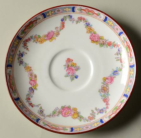 Minton Rose (Older, Smooth) Saucer for Footed Bouillon Cup