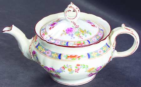 Minton Rose (Older, Scaloped) Mini Teapot & Lid