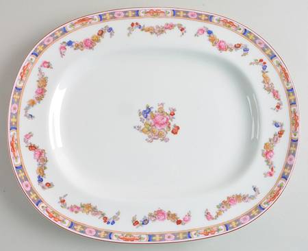 Minton Rose (Newer, Smooth) 13" Oval Serving Platter