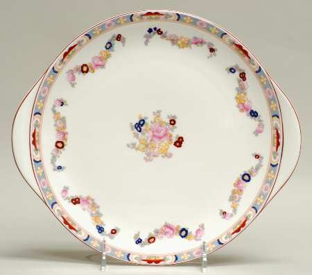Minton Rose (Newer, Smooth) Handled Cake Plate