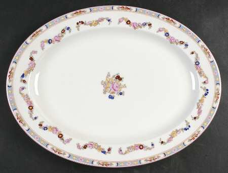 Minton Rose (Newer, Smooth) 16" Oval Serving Platter