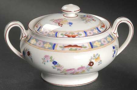 Minton Rose (Newer, Smooth) Sugar Bowl & Lid