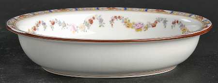 Minton Rose (Newer, Smooth) 8" Oval Vegetable Bowl