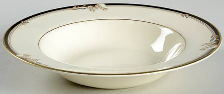 Newbury Black Band Newer Large Rim Soup Bowl