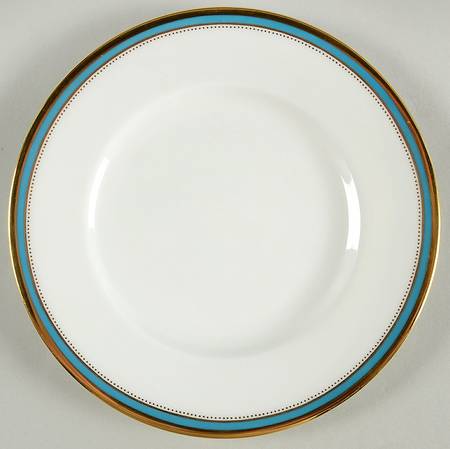 Newbury Turquoise Band Salad Plate