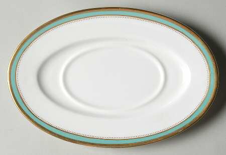Newbury Turquoise Band Underplate for Gravy Boat