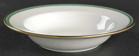 Newbury Turquoise Band Rim Soup Bowl