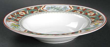 Oriental Blossom (No Center Design) Rim Soup Bowl