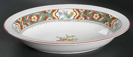 Oriental Blossom (Center Design) 10" Oval Vegetable Bowl