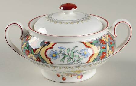 Oriental Blossom (Center Design) Sugar Bowl & Lid