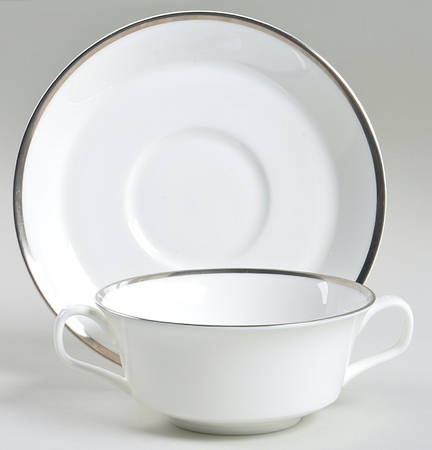 Palatine Flat Cream Soup Bowl & Saucer Set