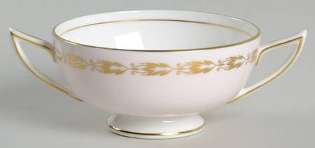 Parkwood Pink Footed Cream Soup Bowl