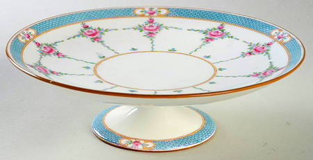 Persian Rose (Older) Round Compote (Height X Width)