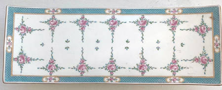 Persian Rose (Older) Footed Rectangular Display Stand